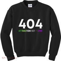 404 Attraction Not Found Funny Aroace Pride Aro Ace LGBTQ Kids Sweatshirt thumb 0