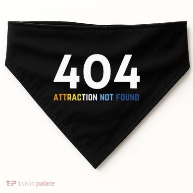 404 Attraction Not Found Funny Aroace Pride Aro Ace LGBTQ USA-Made Doggie Bandana