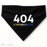404 Attraction Not Found Funny Aroace Pride Aro Ace LGBTQ USA-Made Doggie Bandana thumb 0
