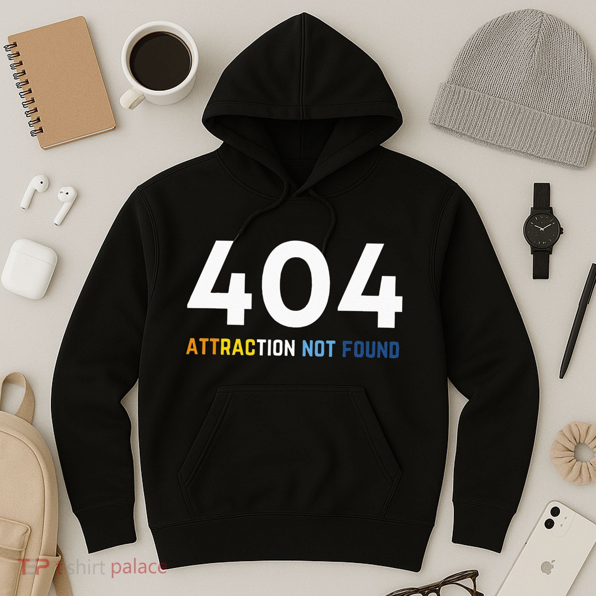 404 Attraction Not Found Funny Aroace Pride Aro Ace LGBTQ Hoodie