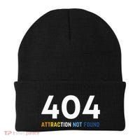 404 Attraction Not Found Funny Aroace Pride Aro Ace LGBTQ Beanie thumb 0