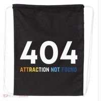 404 Attraction Not Found Funny Aroace Pride Aro Ace LGBTQ Drawstring Bag thumb 0