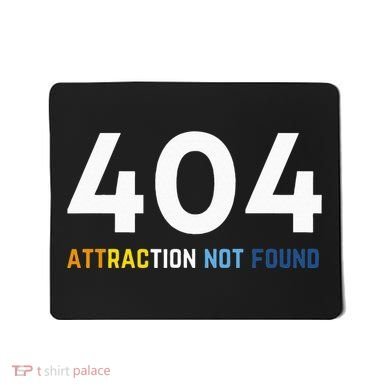 404 Attraction Not Found Funny Aroace Pride Aro Ace LGBTQ Mousepad