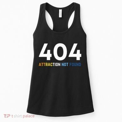 404 Attraction Not Found Funny Aroace Pride Aro Ace LGBTQ Women's Tank Top