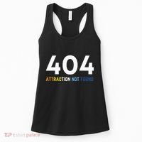 404 Attraction Not Found Funny Aroace Pride Aro Ace LGBTQ Women's Tank Top thumb 0