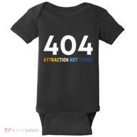 404 Attraction Not Found Funny Aroace Pride Aro Ace LGBTQ Baby Bodysuit thumb 0
