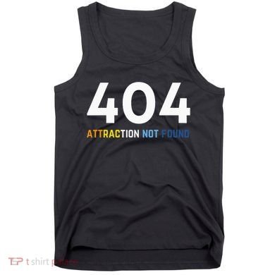 404 Attraction Not Found Funny Aroace Pride Aro Ace LGBTQ Tank Top