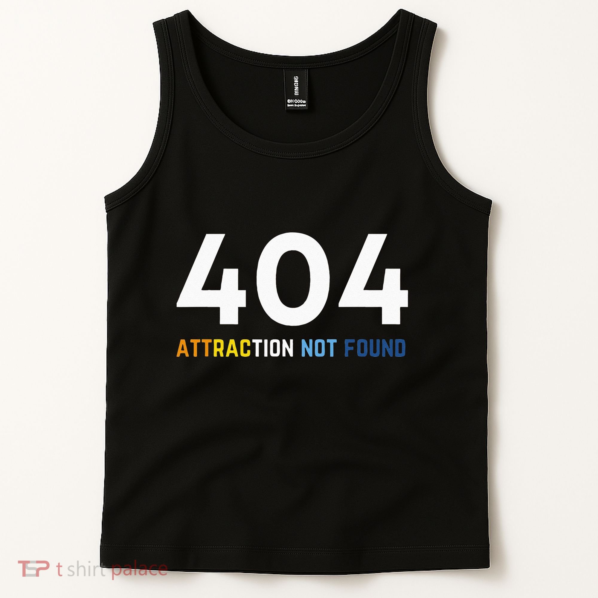 404 Attraction Not Found Funny Aroace Pride Aro Ace LGBTQ Tank Top