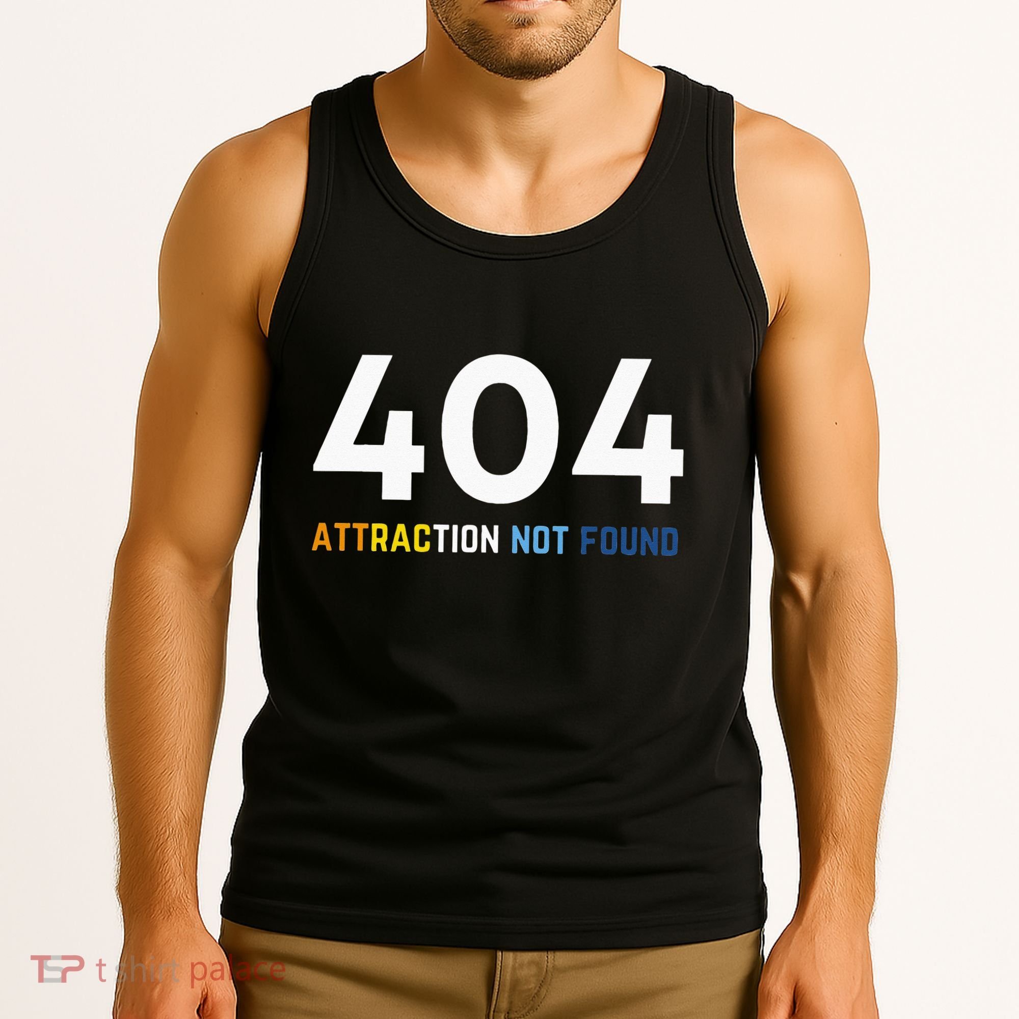 404 Attraction Not Found Funny Aroace Pride Aro Ace LGBTQ Tank Top