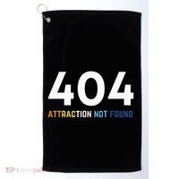 404 Attraction Not Found Funny Aroace Pride Aro Ace LGBTQ Golf Towel thumb 0