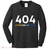 404 Attraction Not Found Funny Aroace Pride Aro Ace LGBTQ Kids Long Sleeve Shirt thumb 0