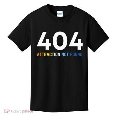 404 Attraction Not Found Funny Aroace Pride Aro Ace LGBTQ Kids T-Shirt