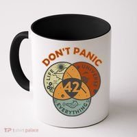 42 Answer To Life The Universe And Everything DonT Panic Coffee Mug thumb 0