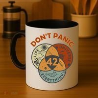 42 Answer To Life The Universe And Everything DonT Panic Coffee Mug thumb 4