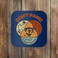 42 Answer To Life The Universe And Everything DonT Panic Coaster thumb 0