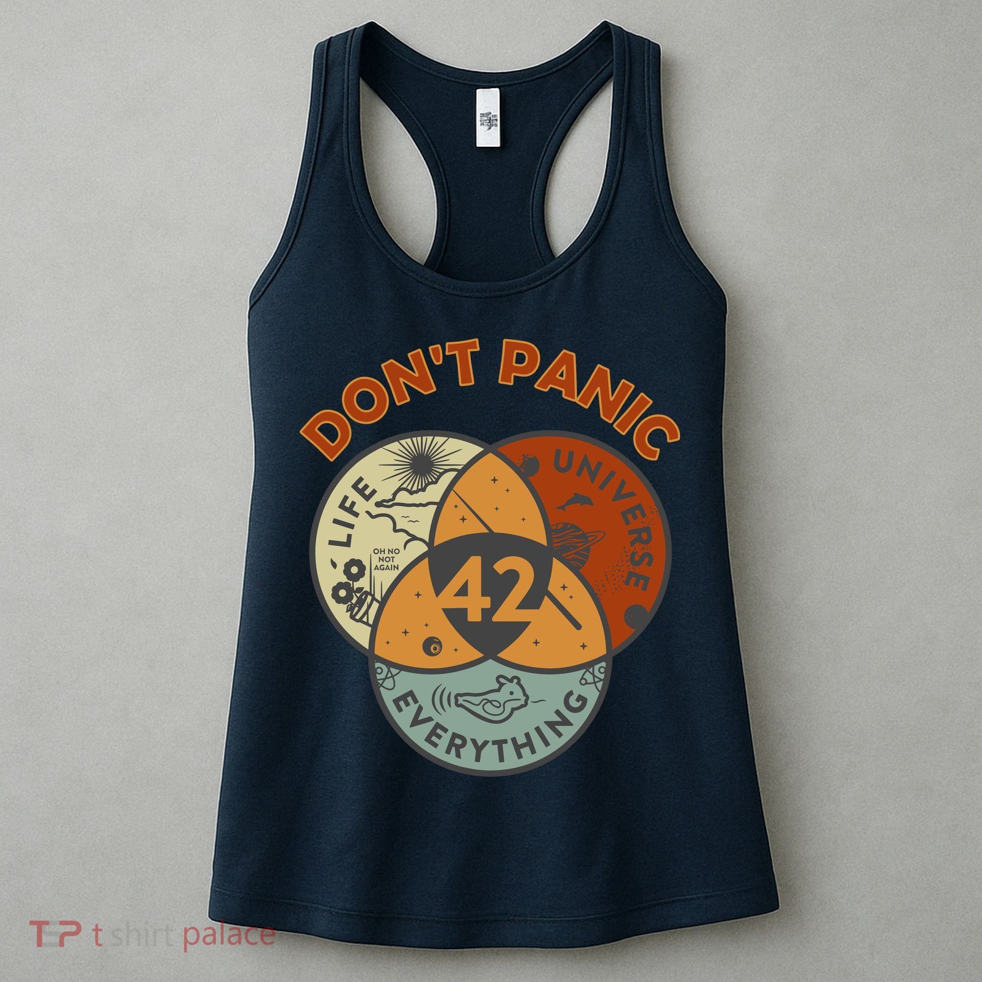42 Answer To Life The Universe And Everything DonT Panic Women's Tank Top