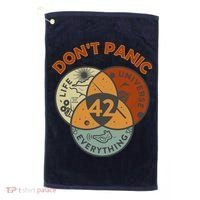 42 Answer To Life The Universe And Everything DonT Panic Golf Towel thumb 0