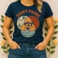 42 Answer To Life The Universe And Everything DonT Panic Women's T-Shirt thumb 2