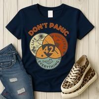 42 Answer To Life The Universe And Everything DonT Panic Women's T-Shirt thumb 3