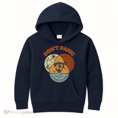 42 Answer To Life The Universe And Everything DonT Panic Kids Hoodie