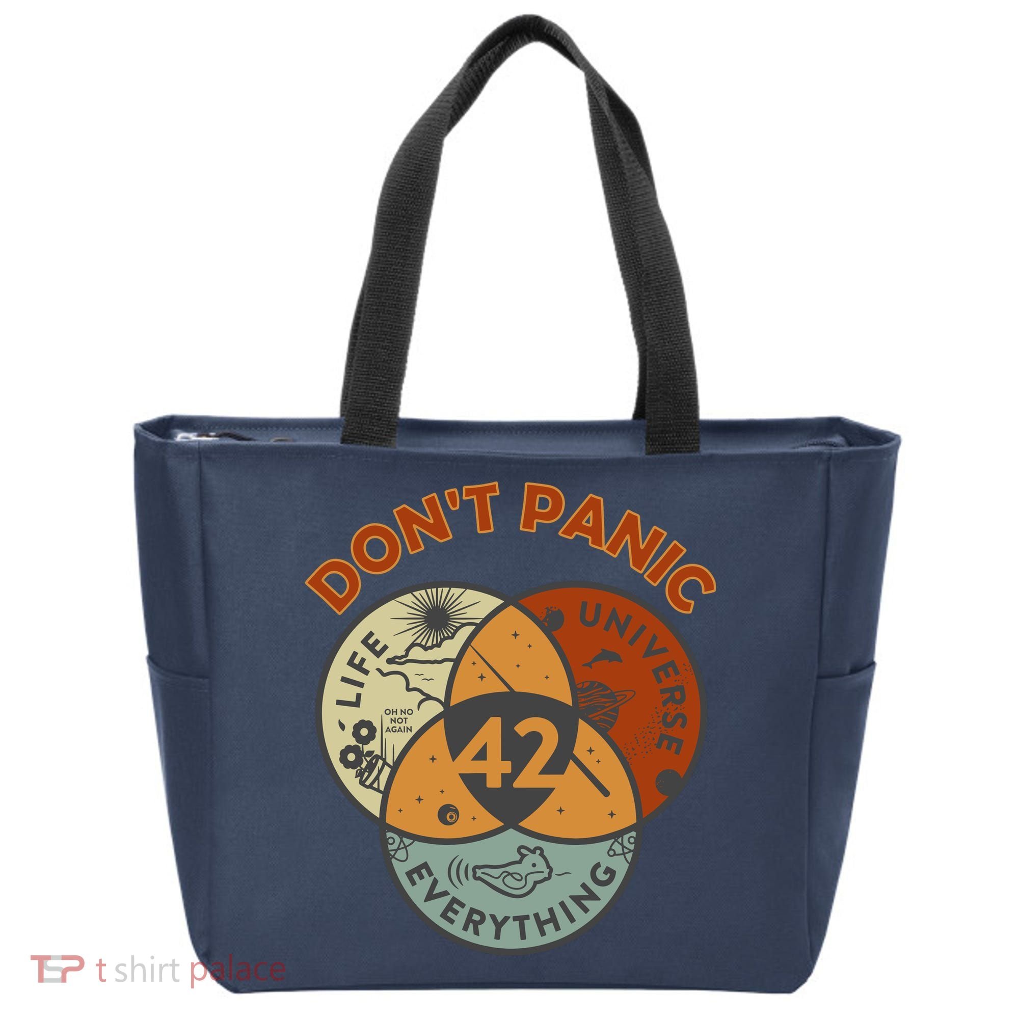 42 Answer To Life The Universe And Everything DonT Panic Tote Bag