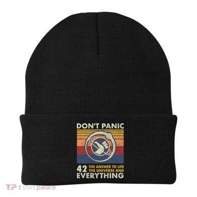 42 Answer To All Questions Gift Life Universe Everything Funny Gift Beanie