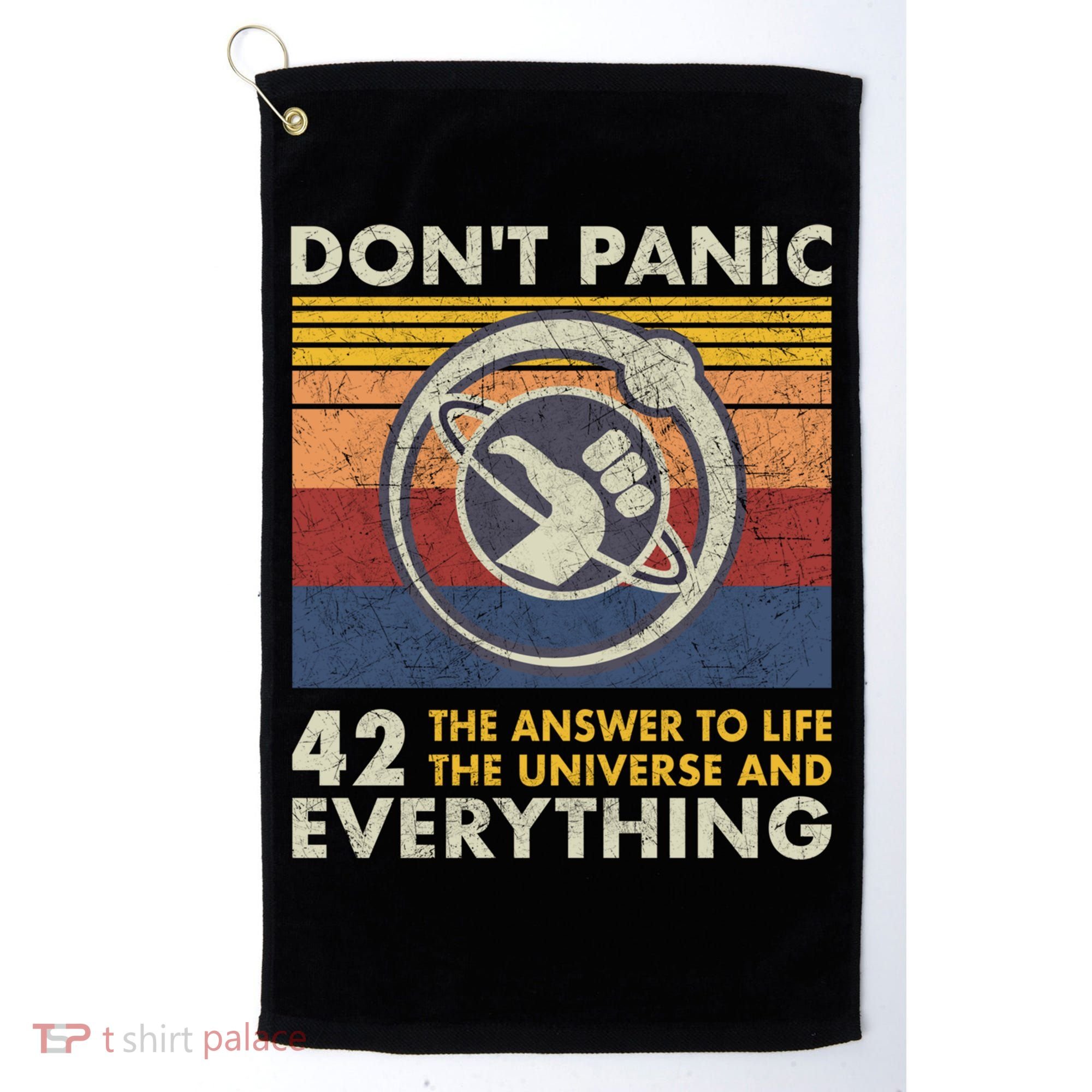 42 Answer To All Questions Gift Life Universe Everything Funny Gift Golf Towel