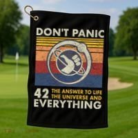 42 Answer To All Questions Gift Life Universe Everything Funny Gift Golf Towel thumb 1