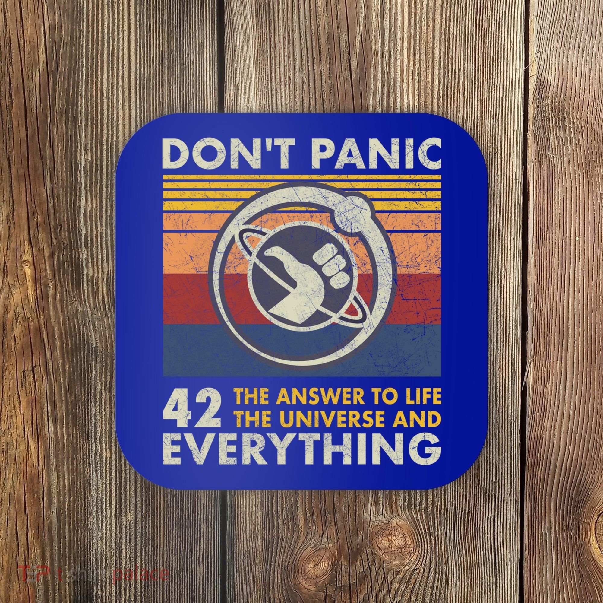 42 Answer To All Questions Gift Life Universe Everything Funny Gift Coaster