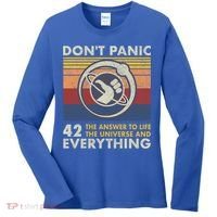 42 Answer To All Questions Gift Life Universe Everything Funny Gift Women's Long Sleeve Shirt thumb 0