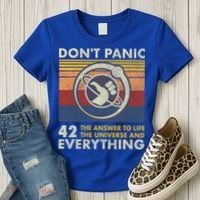42 Answer To All Questions Gift Life Universe Everything Funny Gift Women's T-Shirt thumb 3