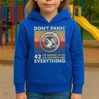 42 Answer To All Questions Gift Life Universe Everything Funny Gift Kids Hoodie thumb 3