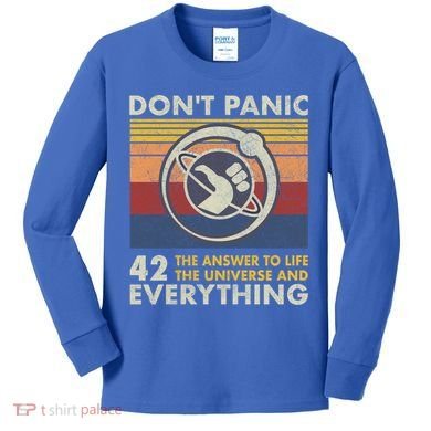 42 Answer To All Questions Gift Life Universe Everything Funny Gift Kids Long Sleeve Shirt