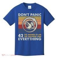 42 Answer To All Questions Gift Life Universe Everything Funny Gift Kids T-Shirt thumb 0