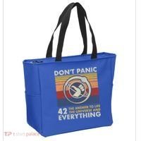 42 Answer To All Questions Gift Life Universe Everything Funny Gift Tote Bag thumb 2