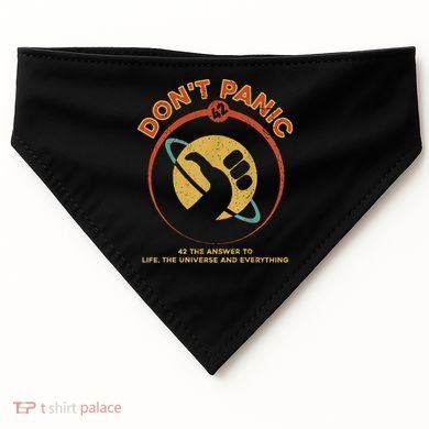 42 Answer To Life The Universe And Everything DonT Panic USA-Made Doggie Bandana