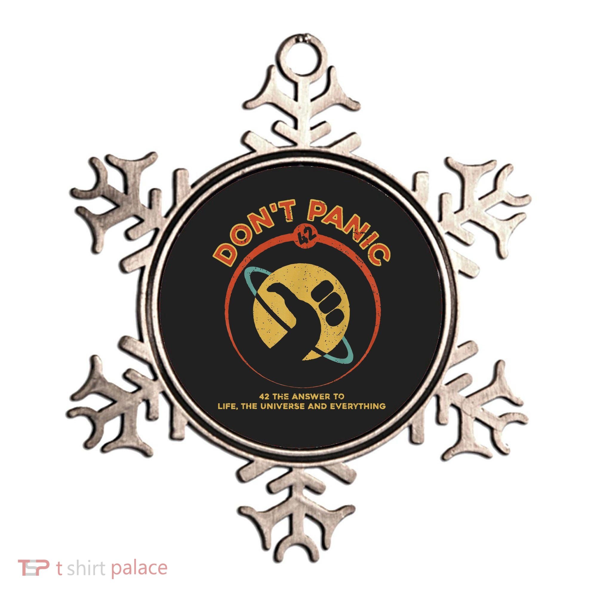 42 Answer To Life The Universe And Everything DonT Panic Ornament