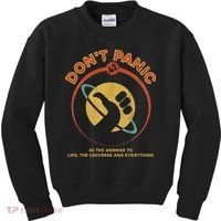 42 Answer To Life The Universe And Everything DonT Panic Kids Sweatshirt thumb 0