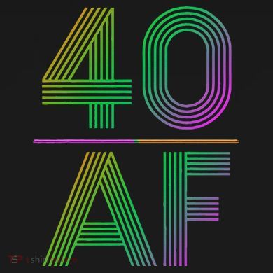 40 AF Vintage 40th Birthday Gift Sustainable Bucket Hat