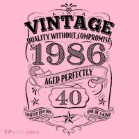 40th Birthday 1986 Vintage Quality Without Compromise  T-Shirt thumb 7