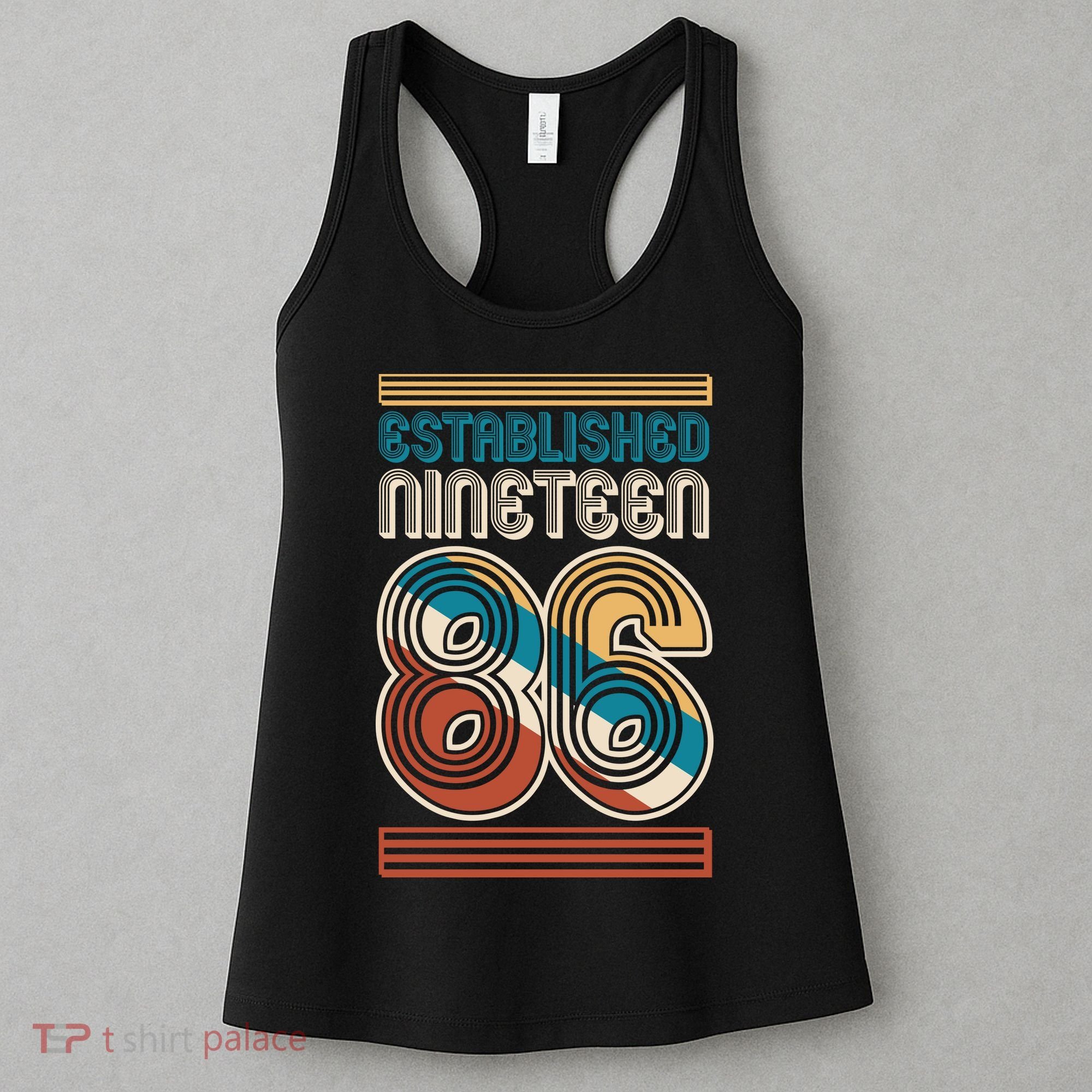 40th Birthday 1986 Established Nineteen 86 Women's Tank Top