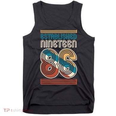 40th Birthday 1986 Established Nineteen 86 Tank Top