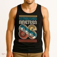 40th Birthday 1986 Established Nineteen 86 Tank Top thumb 3