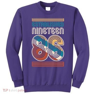 40th Birthday 1986 Established Nineteen 86 Sweatshirt