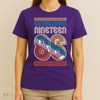 40th Birthday 1986 Established Nineteen 86 T-Shirt thumb 4
