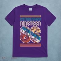 40th Birthday 1986 Established Nineteen 86 T-Shirt thumb 5