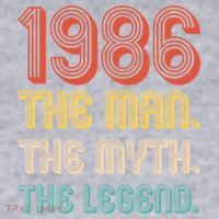 40th Birthday 1986 The Man Myth The Legend Women's Racerback Cropped Tank thumb 2