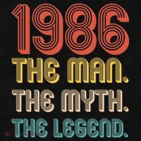 40th Birthday 1986 The Man Myth The Legend Ladies PosiCharge Tri-Blend Wicking Tank thumb 2