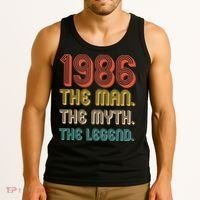 40th Birthday 1986 The Man Myth The Legend Tank Top thumb 3