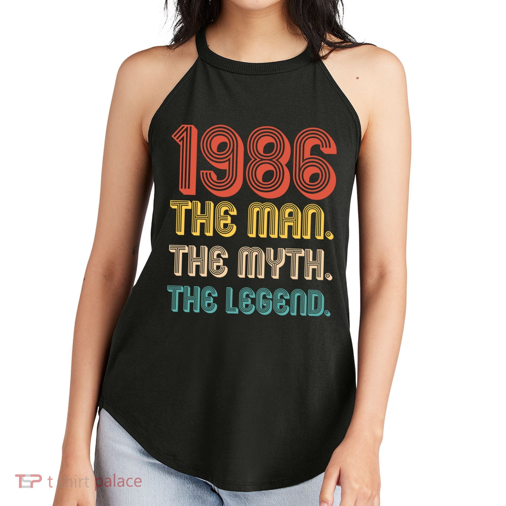 40th Birthday 1986 The Man Myth The Legend Women's Perfect Tri Rocker Tank